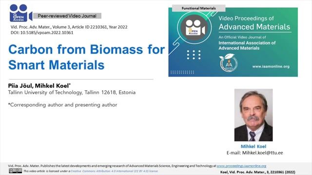 Carbon from Biomass for Smart Materials
